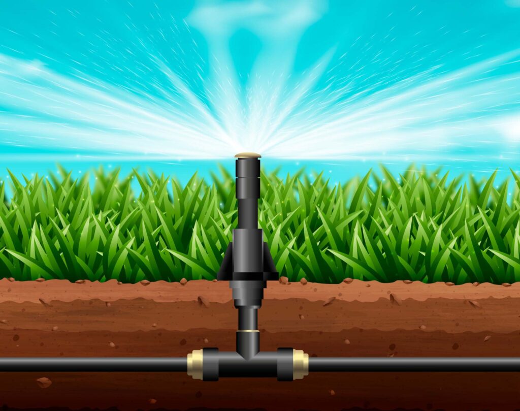 lawn sprinkler irrigation system design and pipe network