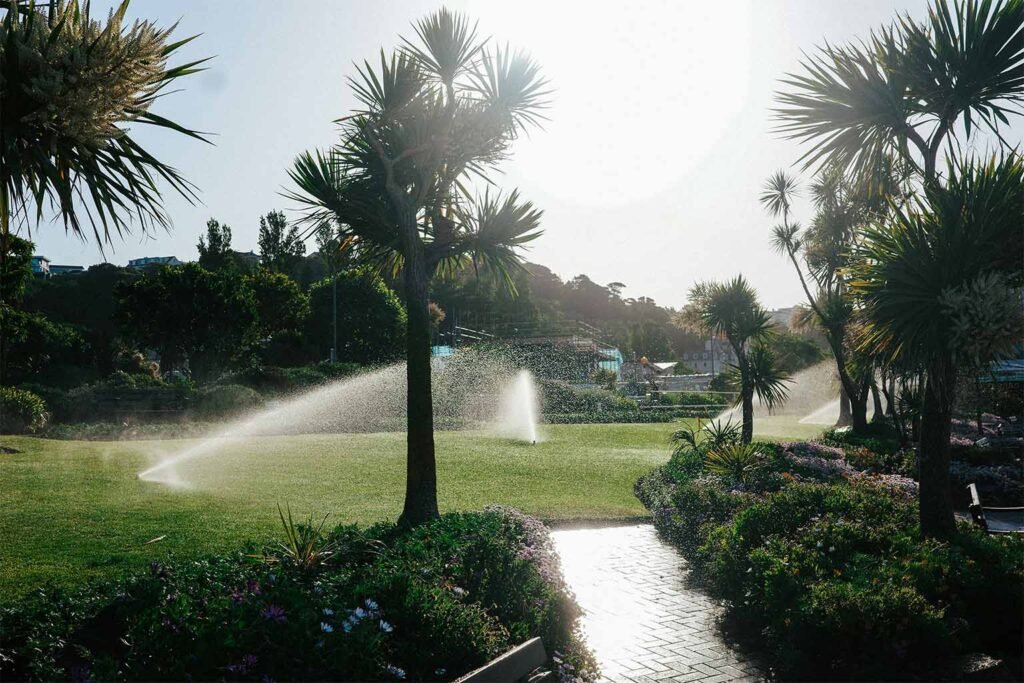 landscape irrigation system design and pipe network