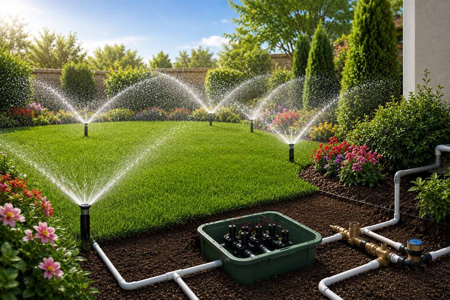landscape irrigation system installation in Pakistan